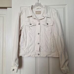 We The Free Cream/Ivory Jean Jacket Size L